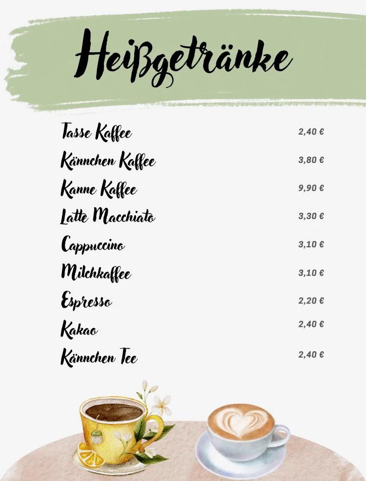 Speisekarte, Bistro Netzwerk