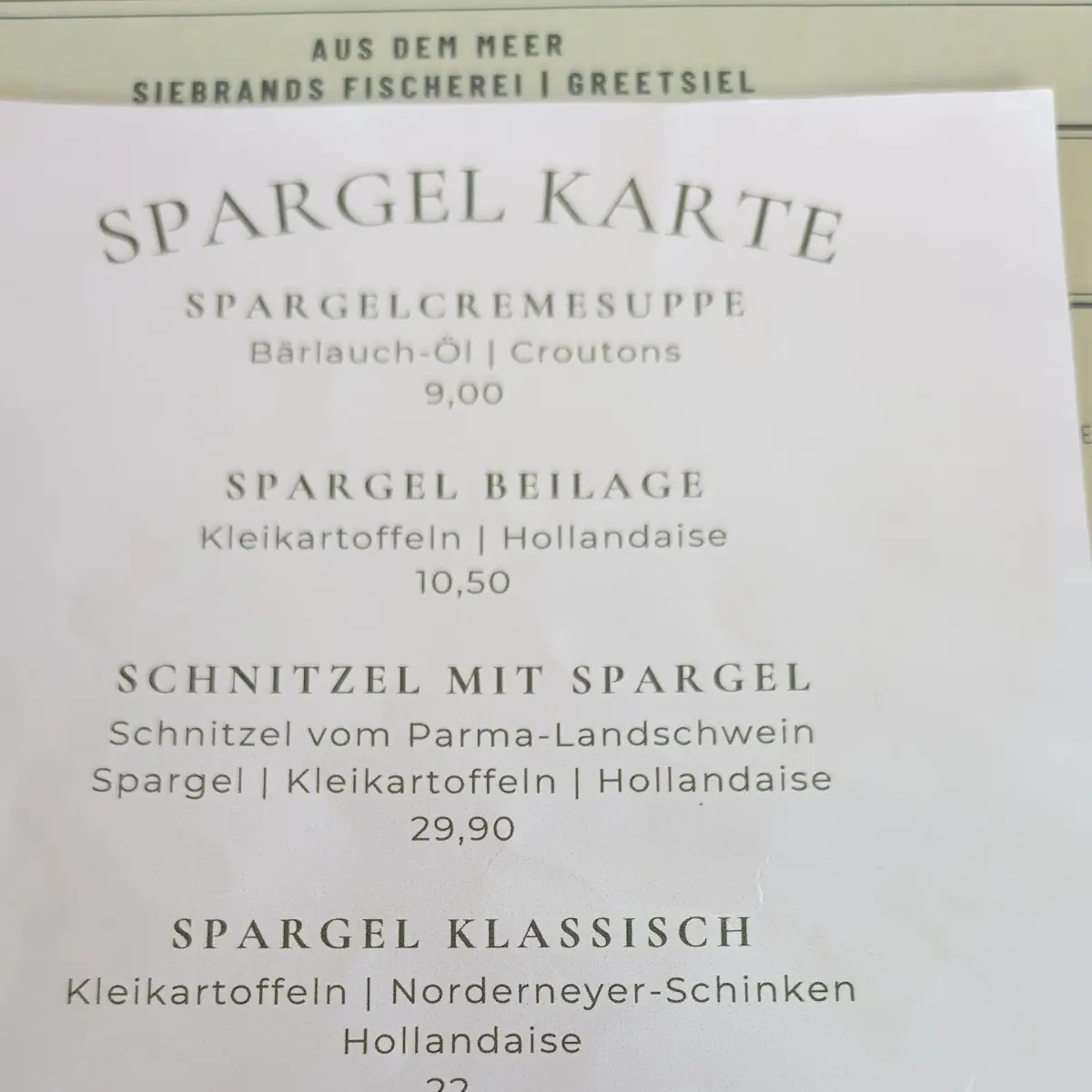 Speisekarte photo 1