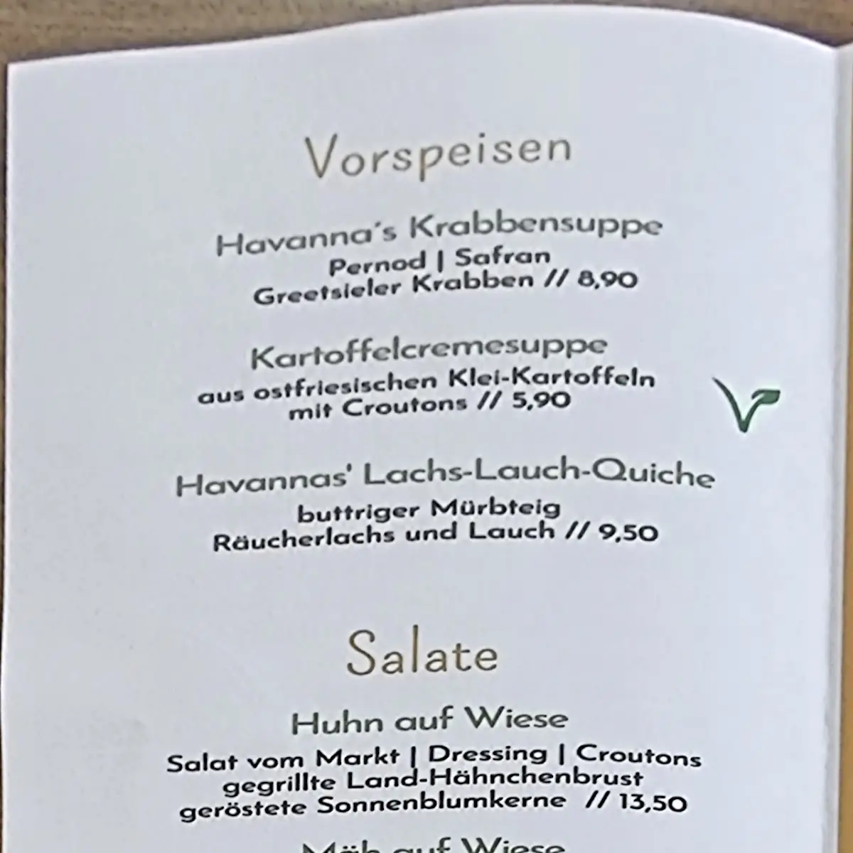 Speisekarte photo 2