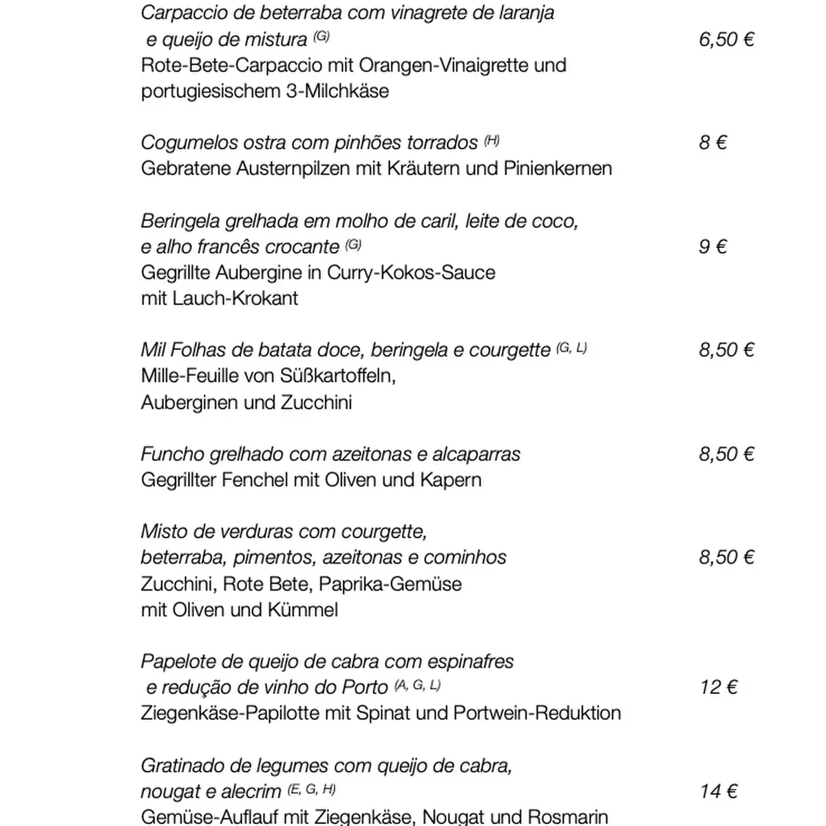 Speisekarte photo 5