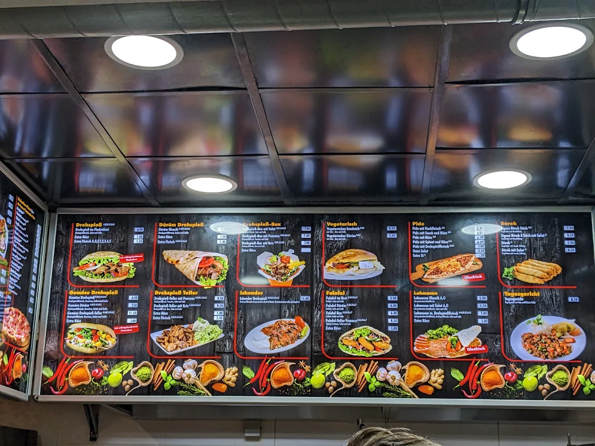 Speisekarte, Restaurant Lust auf Döner