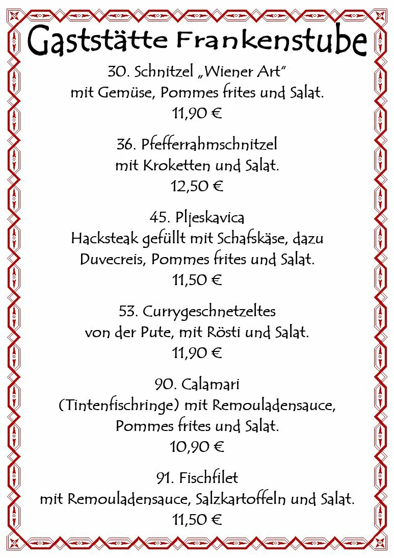 Speisekarte photo 1