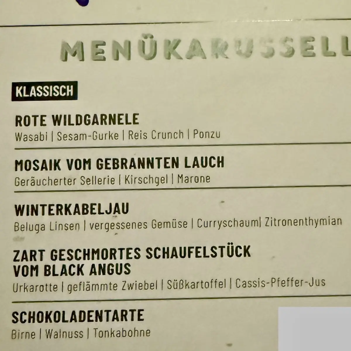 Speisekarte photo 1