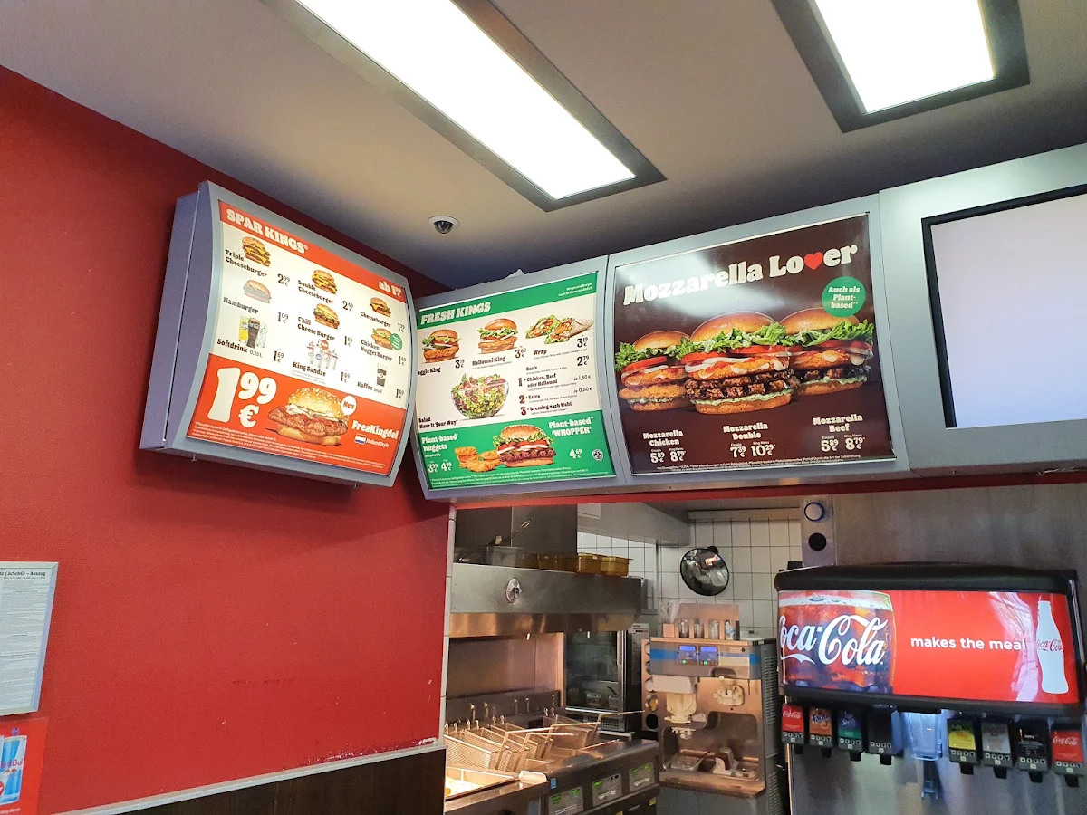 Speisekarte, Burger King Braunschweig