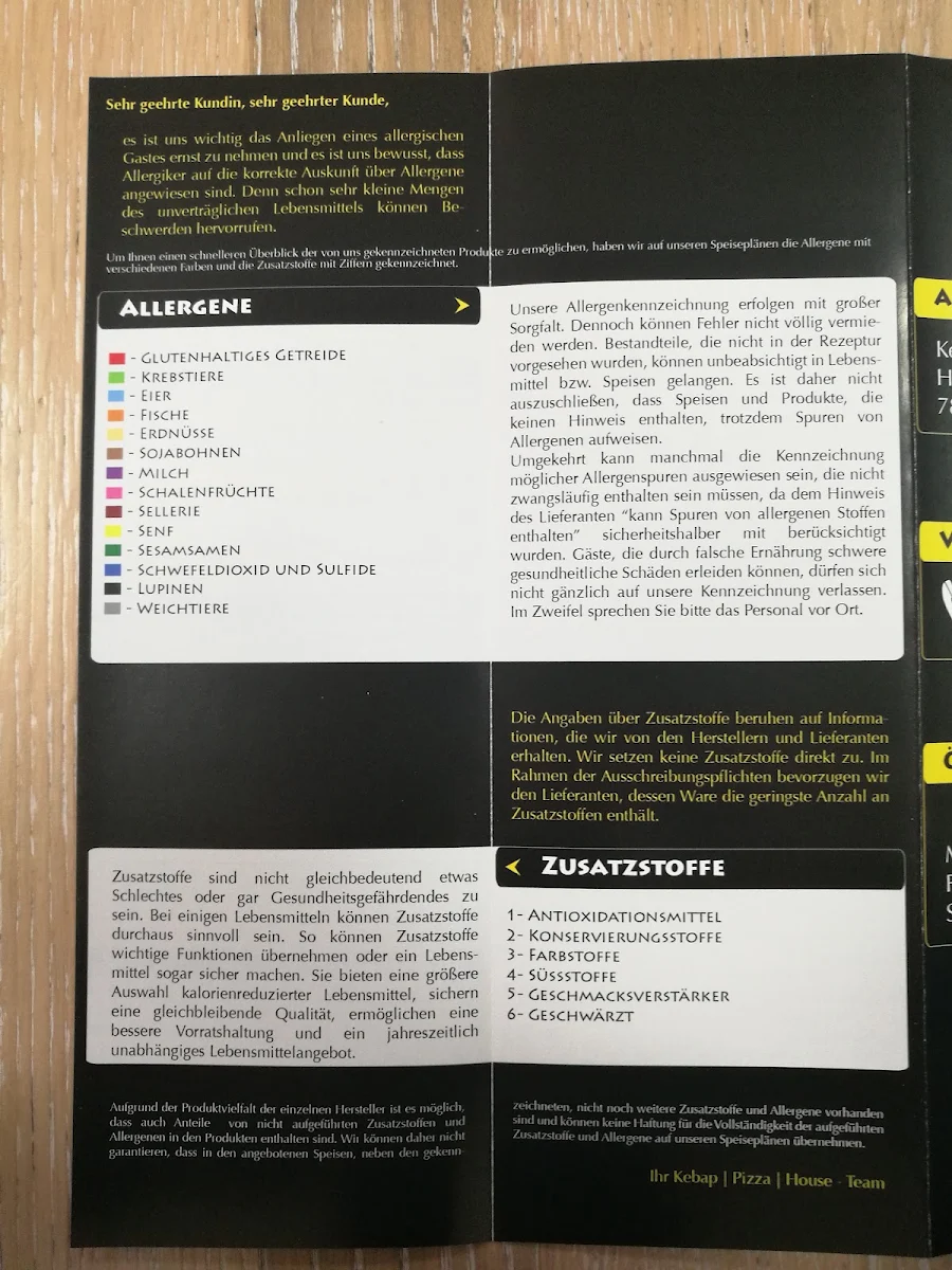 Speisekarte photo 3
