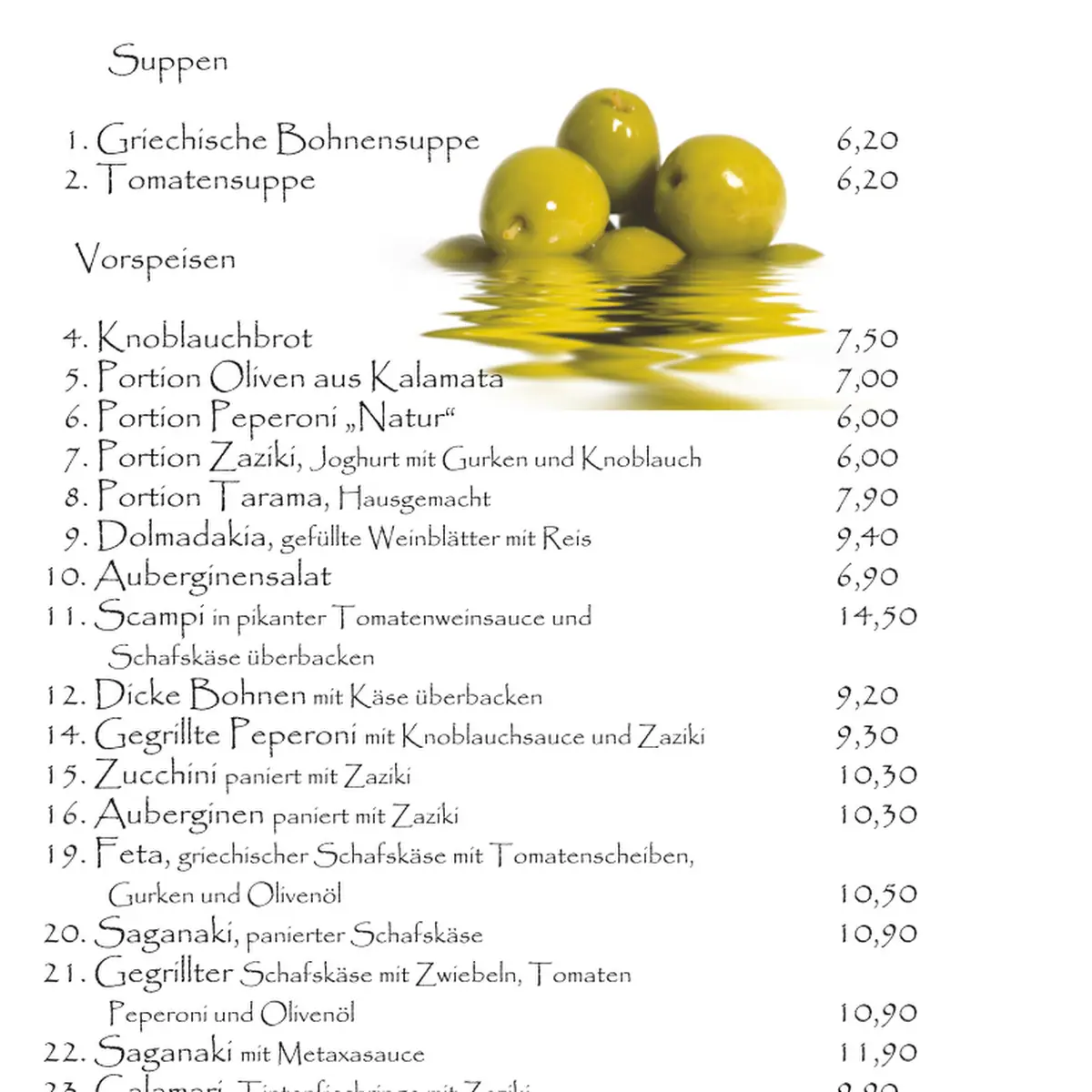 Speisekarte photo 1
