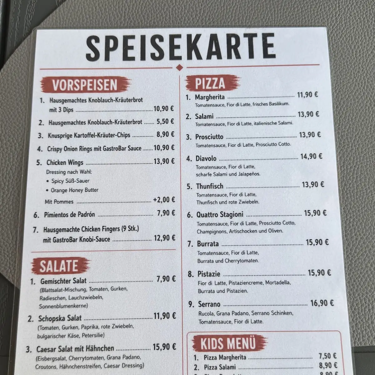 Speisekarte photo 4