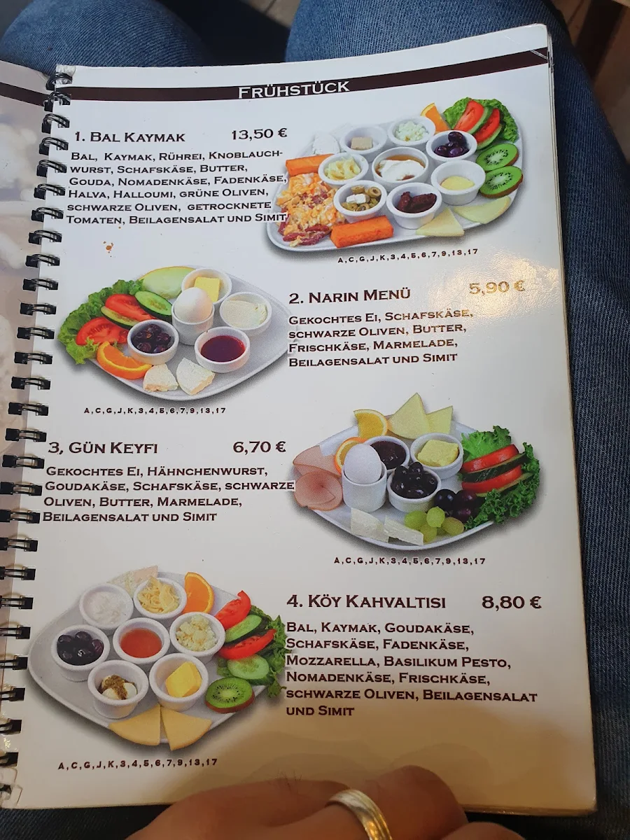 Speisekarte, Balkaymak Simit Evi