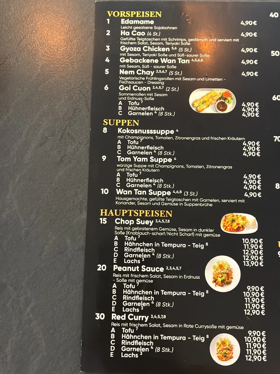 Speisekarte, Rice & Wok