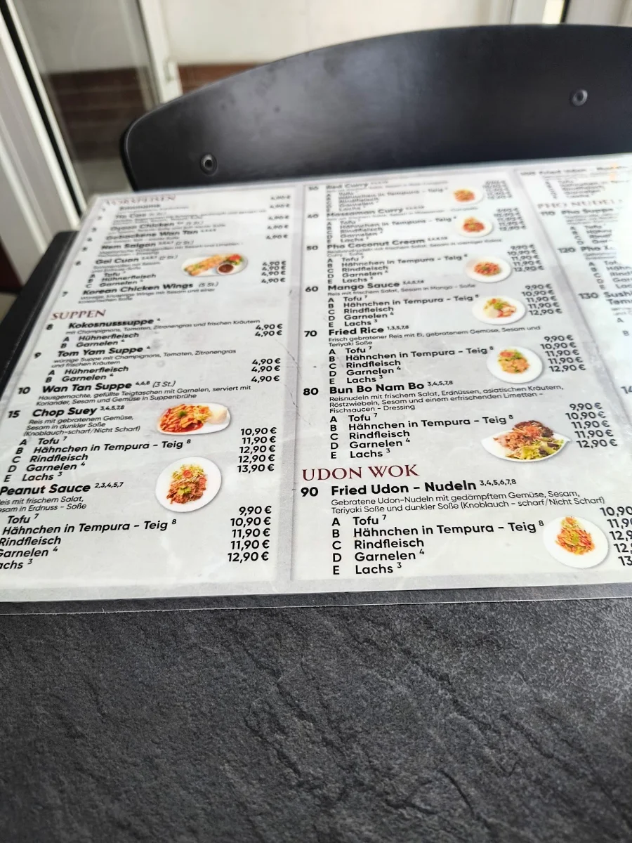 Speisekarte, Rice & Wok