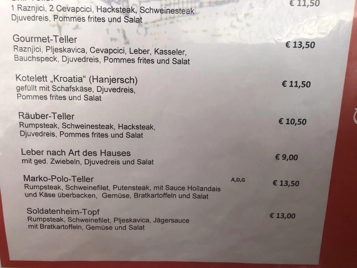 Speisekarte photo 2