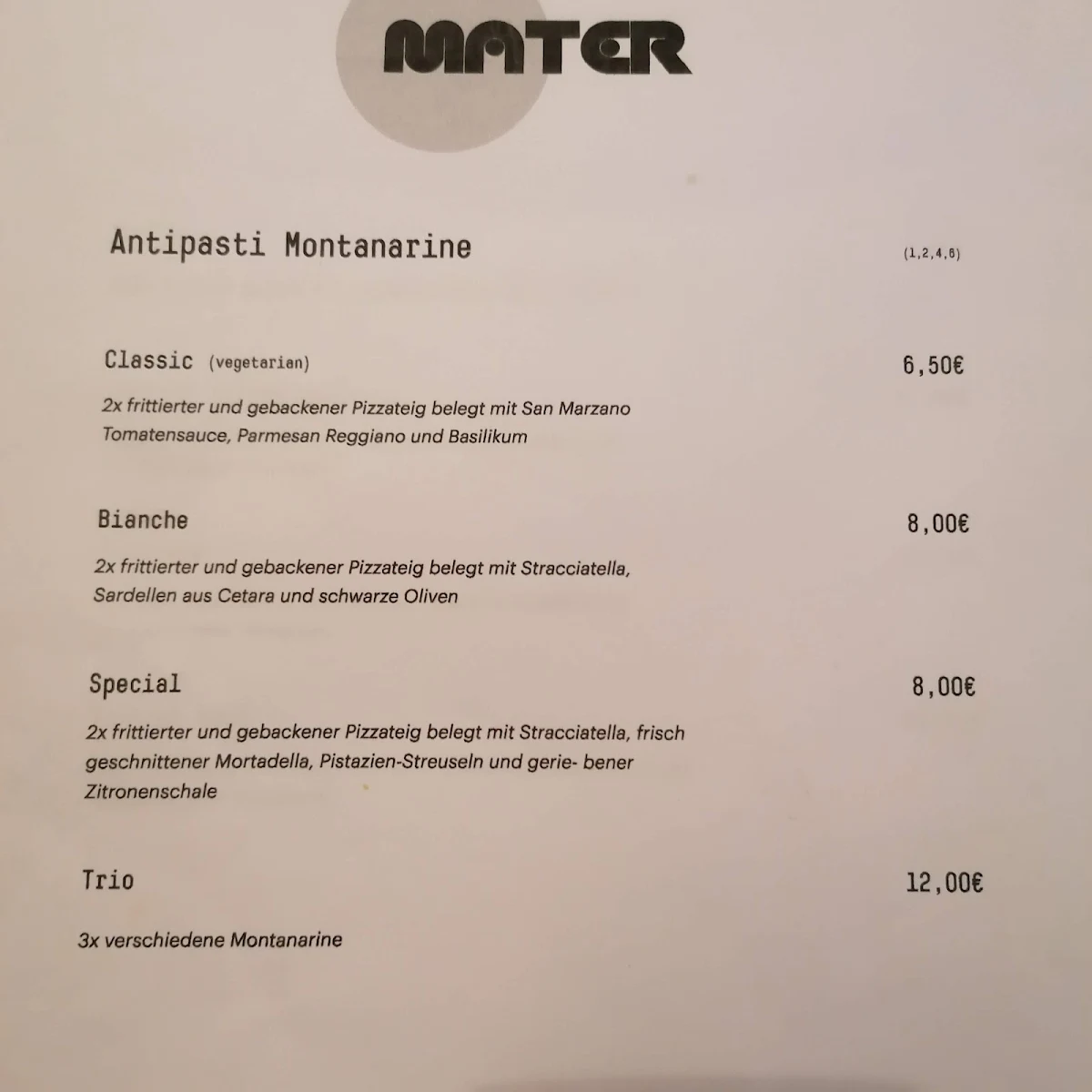 Speisekarte photo 1