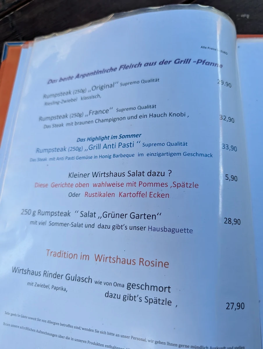 Speisekarte photo 2
