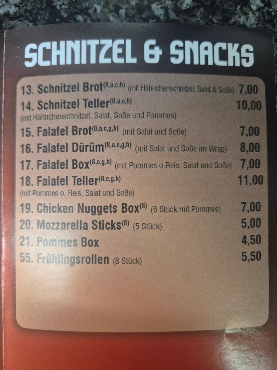 Speisekarte photo 2
