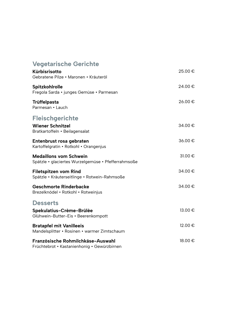 Speisekarte photo 1