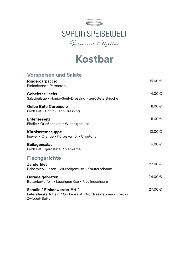 Speisekarte photo 2