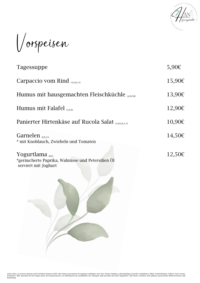 Speisekarte photo 2