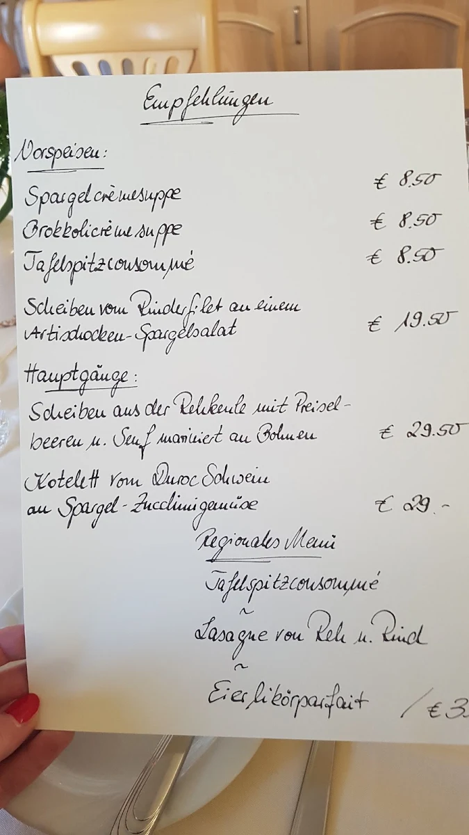 Speisekarte, Millé