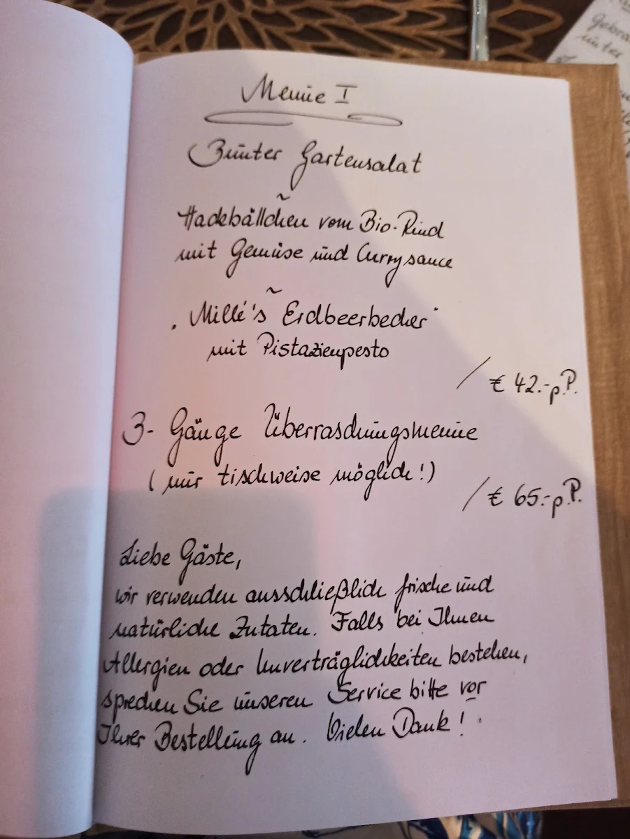 Speisekarte, Millé