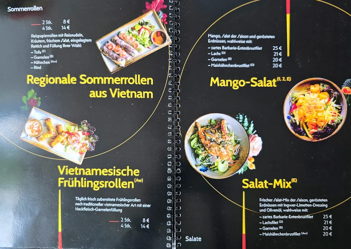 Speisekarte, Nam Dinh – Vietnam Authentic Cuisine