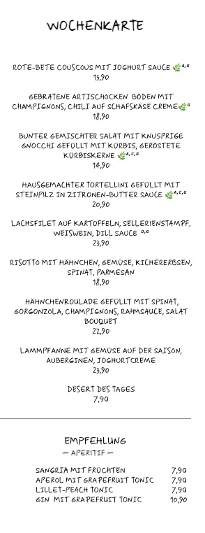 Speisekarte photo 1