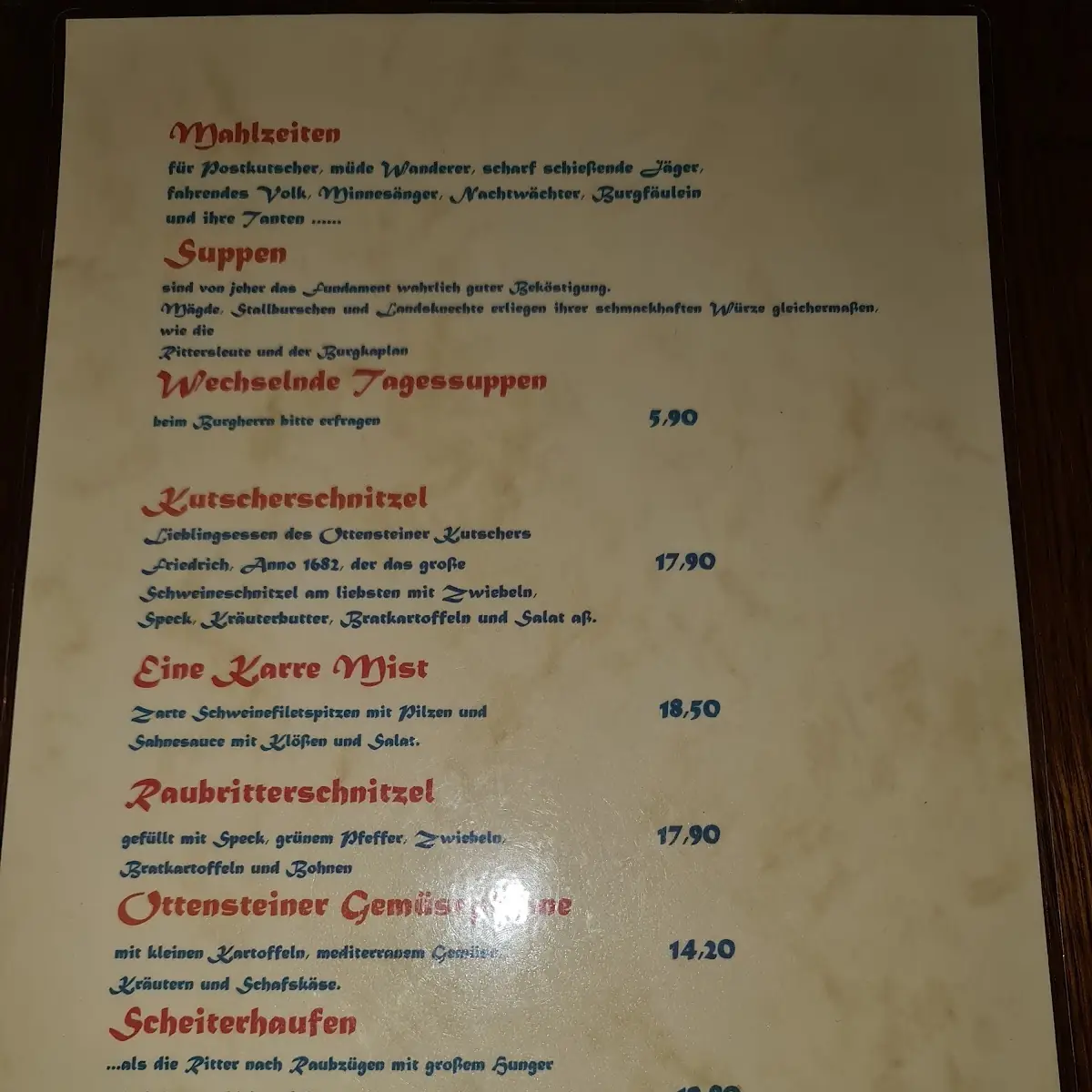Speisekarte photo 1