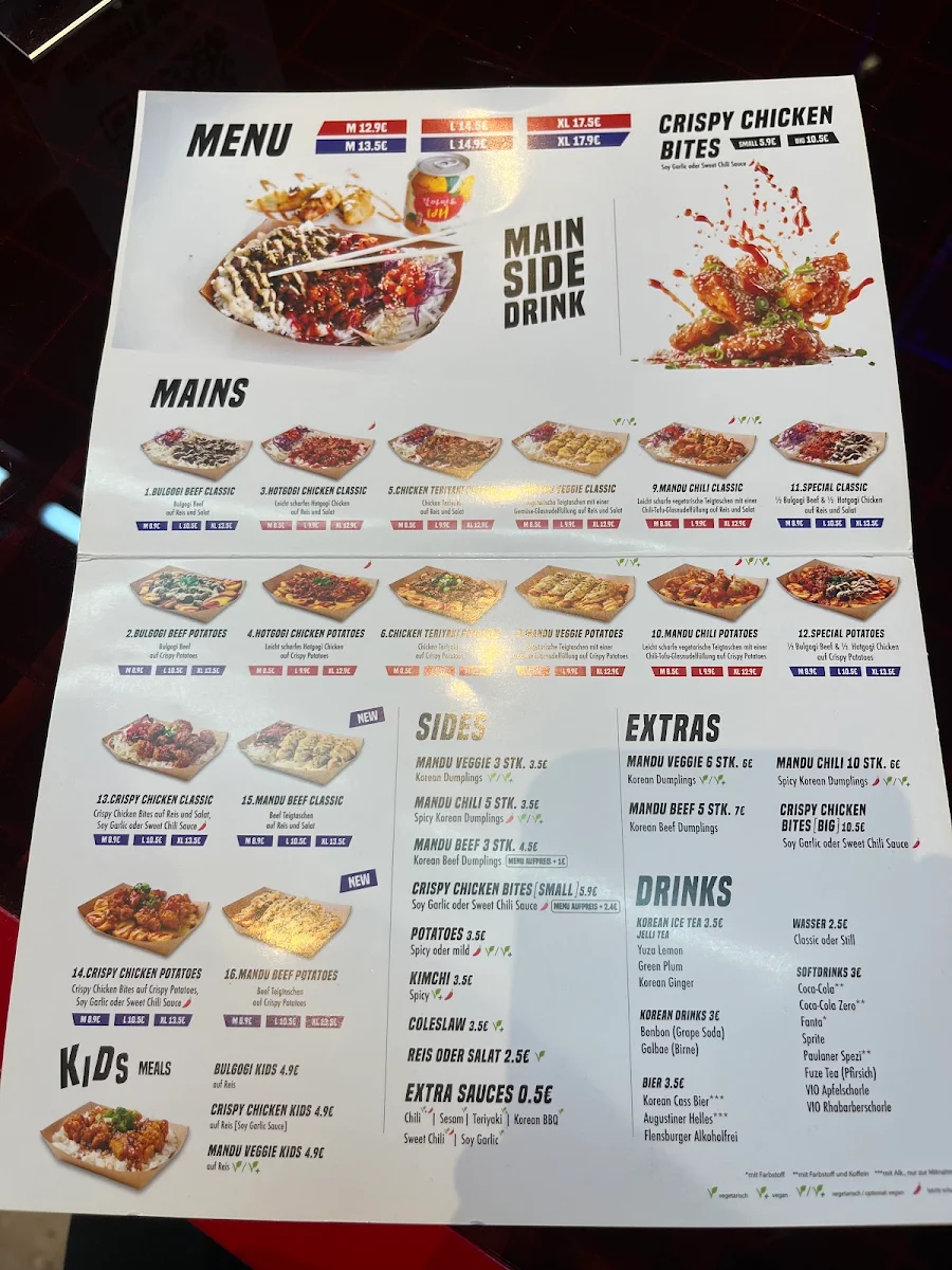 Speisekarte, Mmaah! - Korean Fried Chicken & Korean BBQ