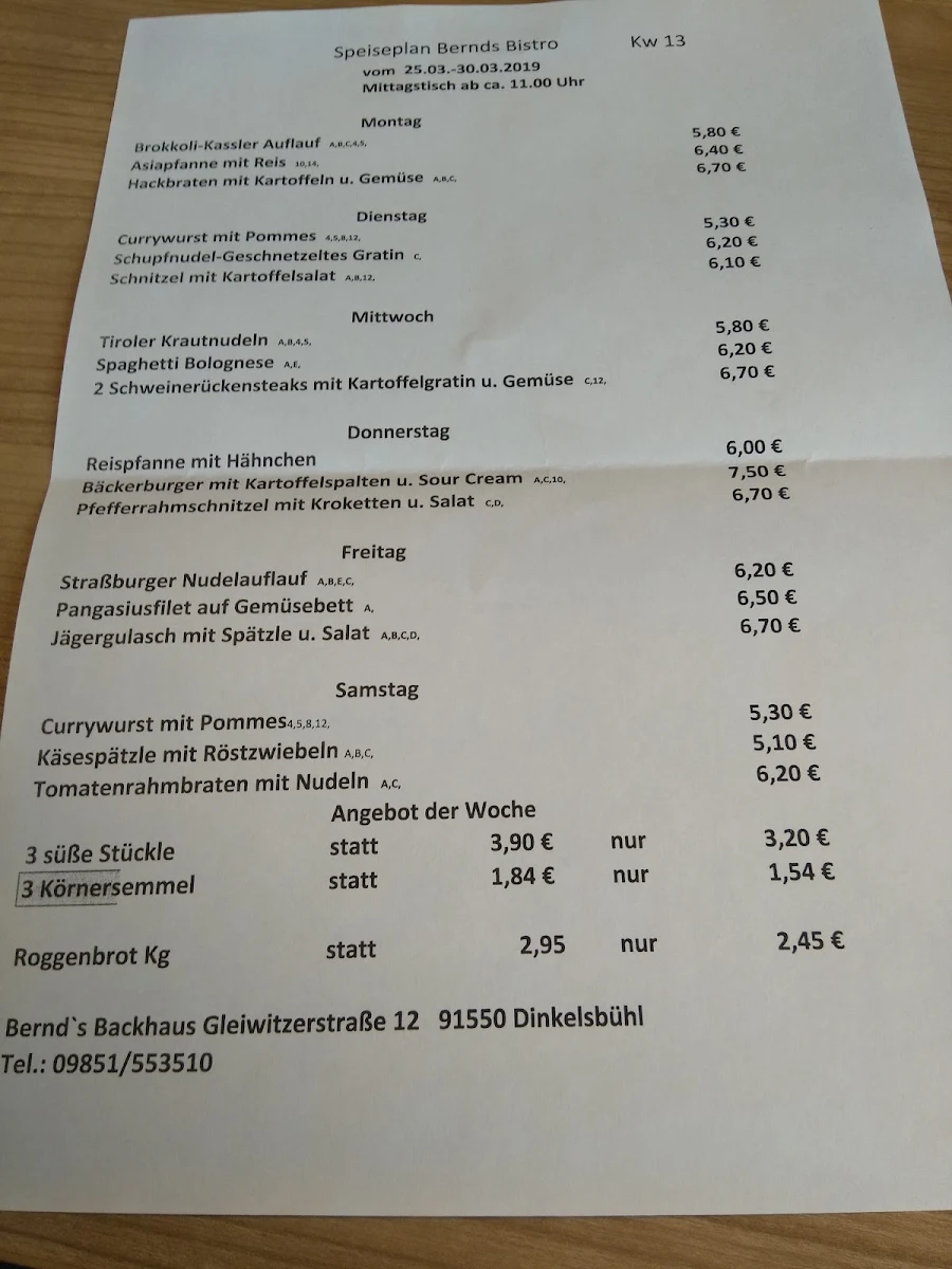 Speisekarte photo 1
