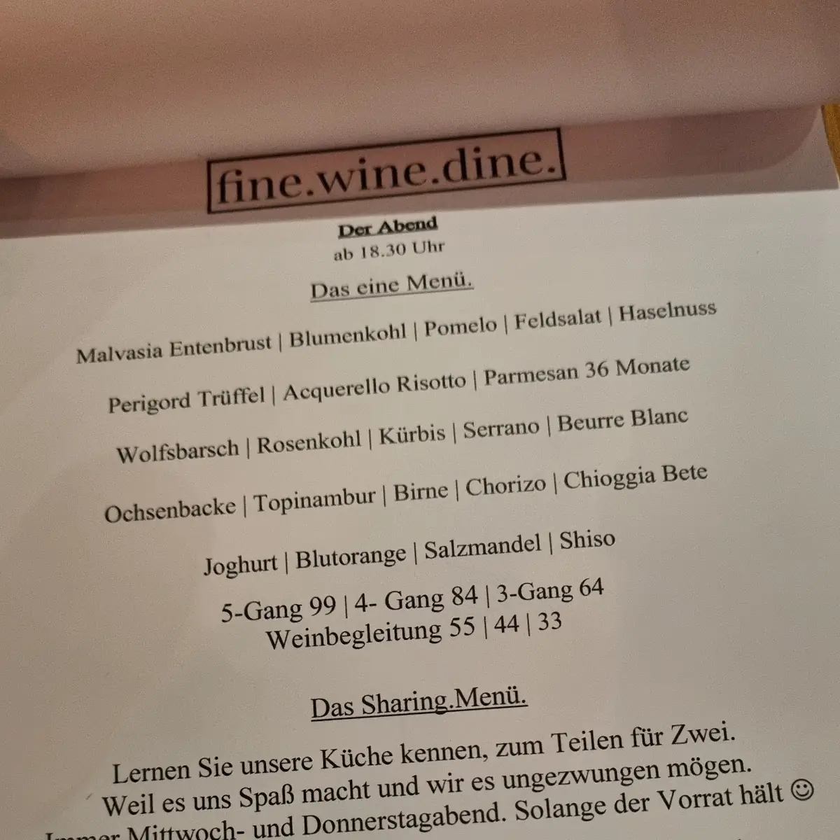 Speisekarte photo 1
