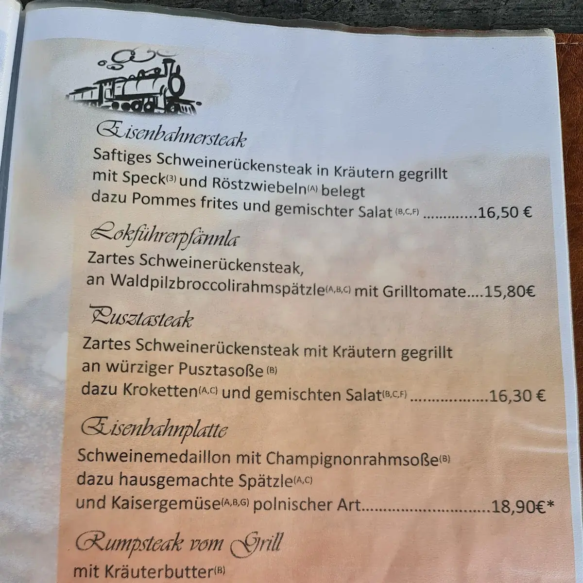 Speisekarte photo 2