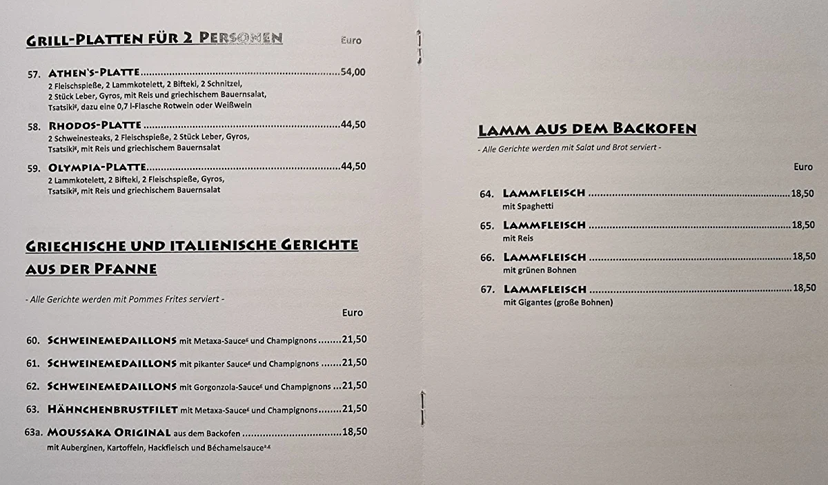 Speisekarte photo 1
