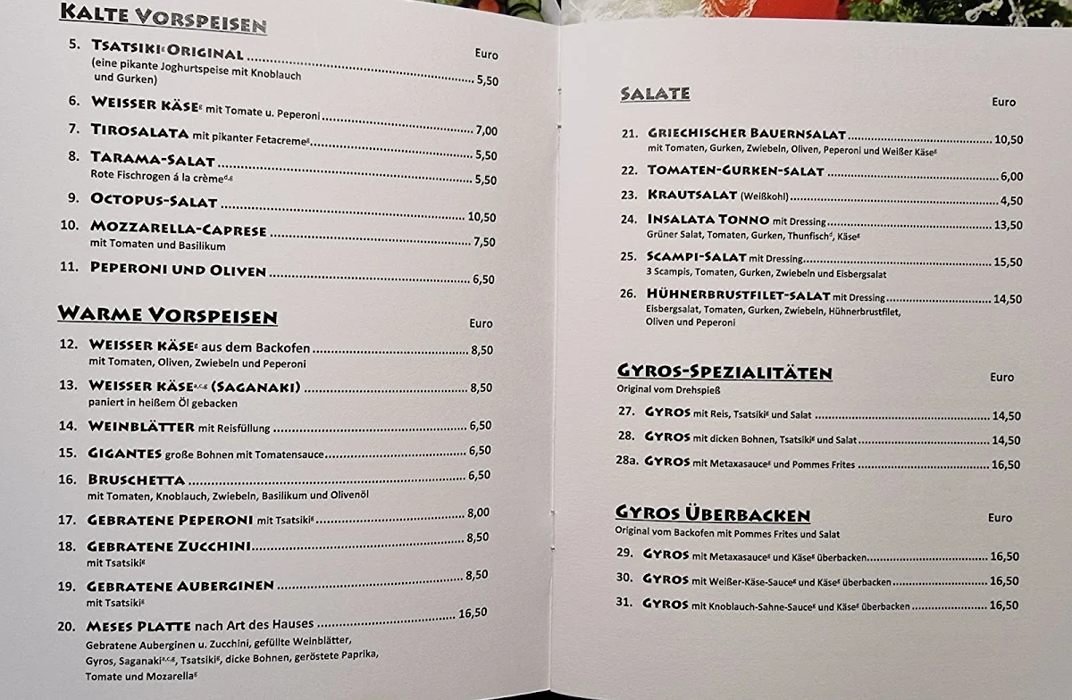 Speisekarte photo 2