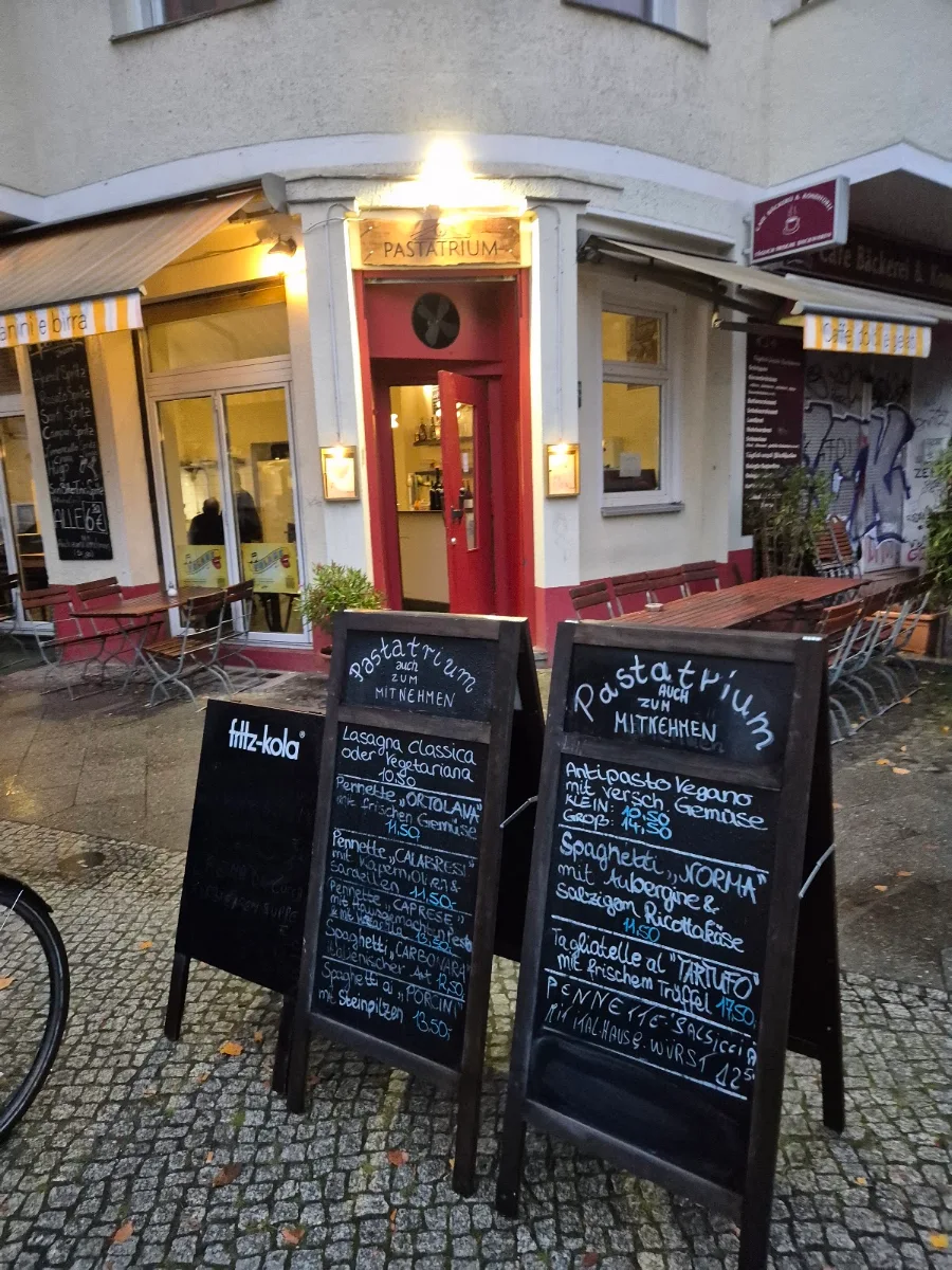 Speisekarte, Pastatrium