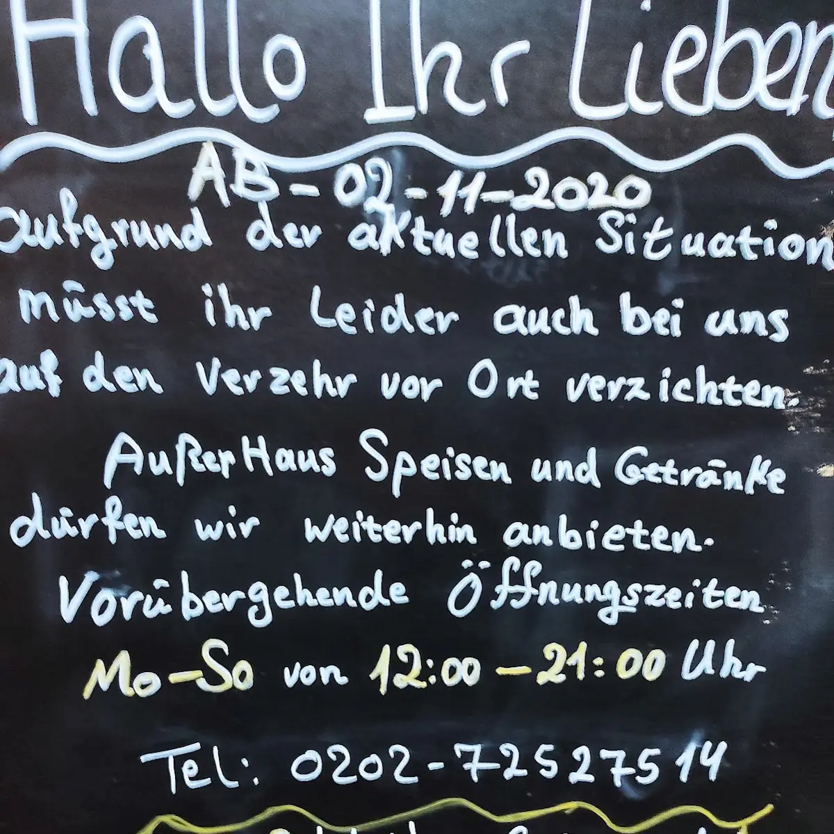 Speisekarte, Dios Taverne - Wuppertal