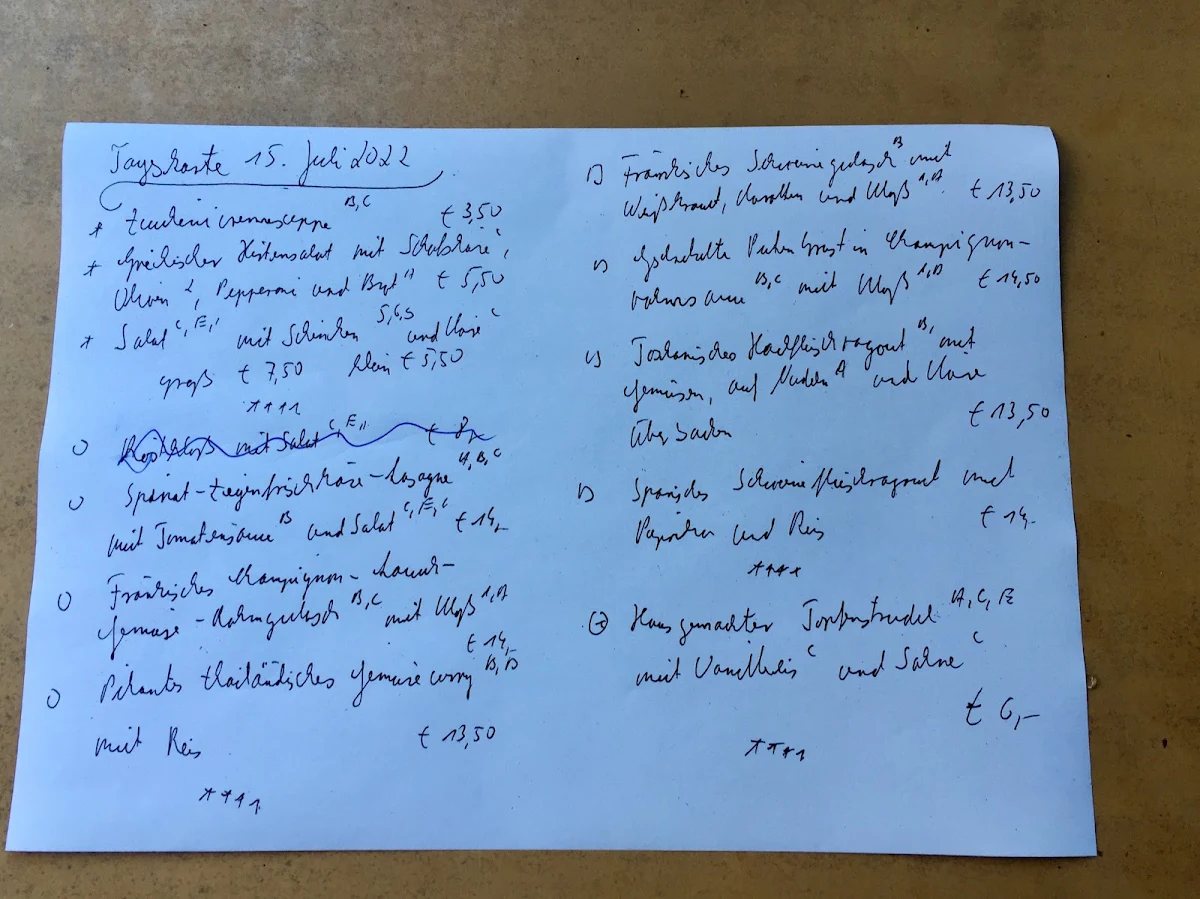Speisekarte photo 5