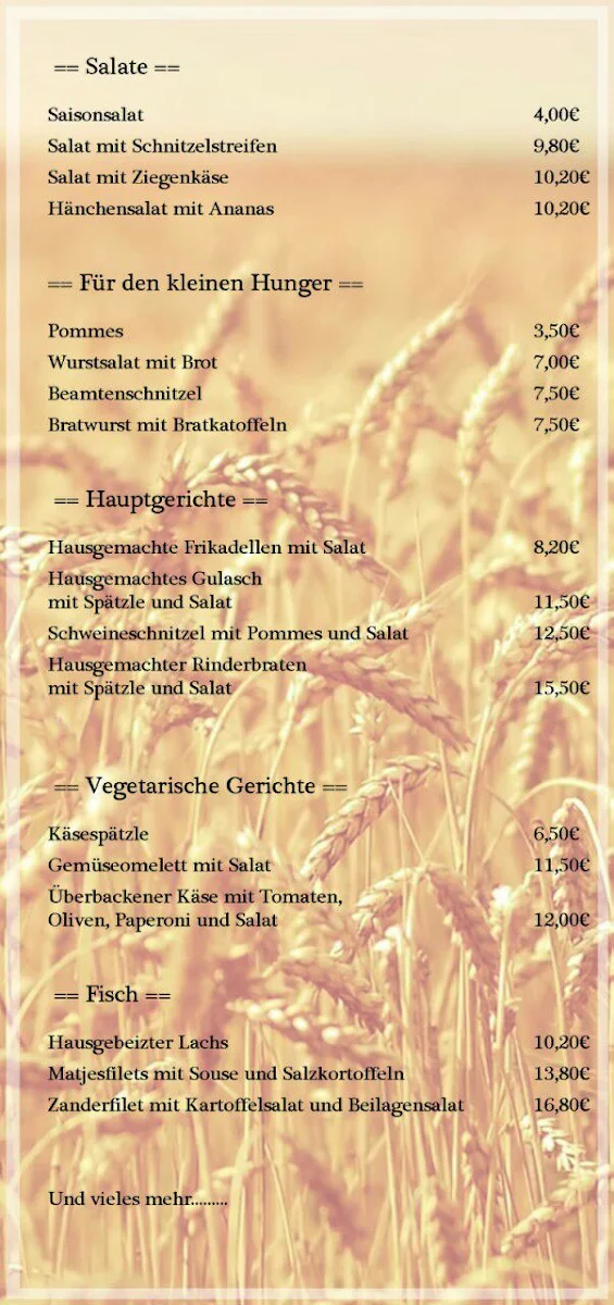Speisekarte photo 3