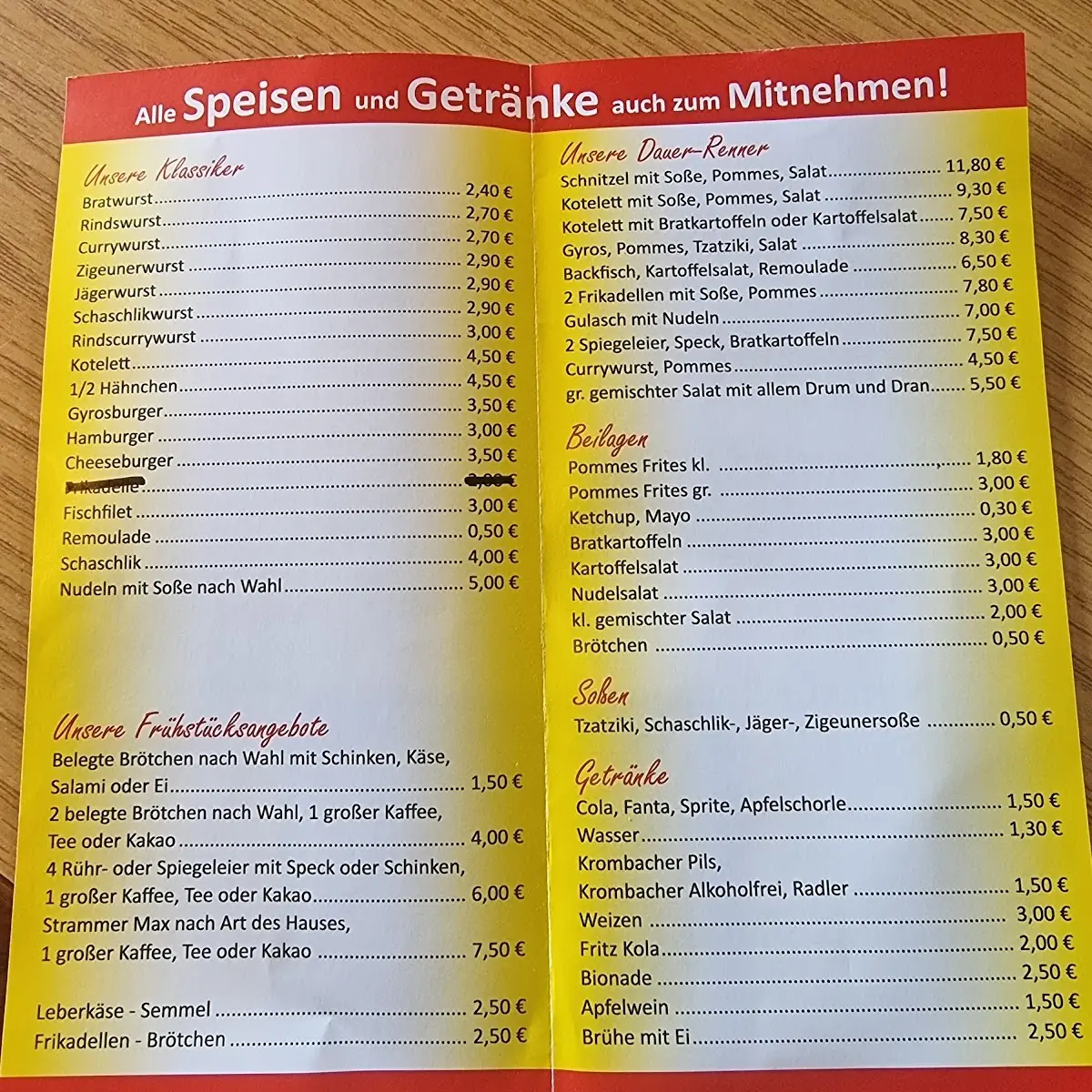 Speisekarte photo 1