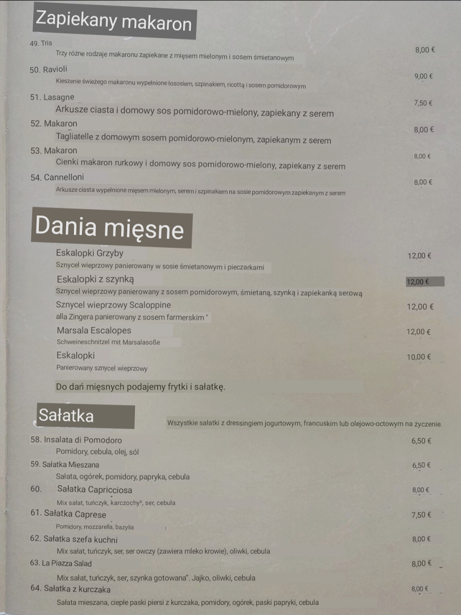 Speisekarte photo 2