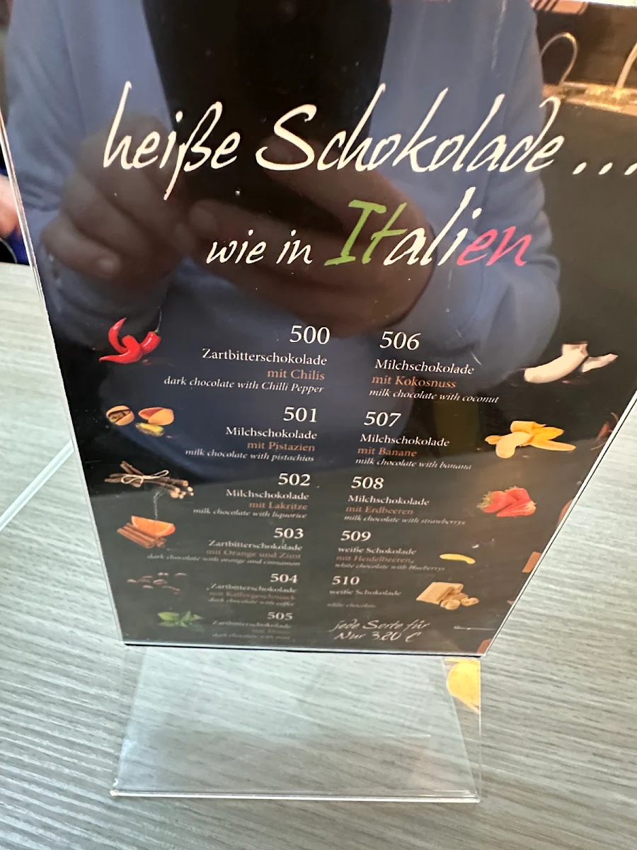 Speisekarte, Eiscafé und Pizzeria Rialto