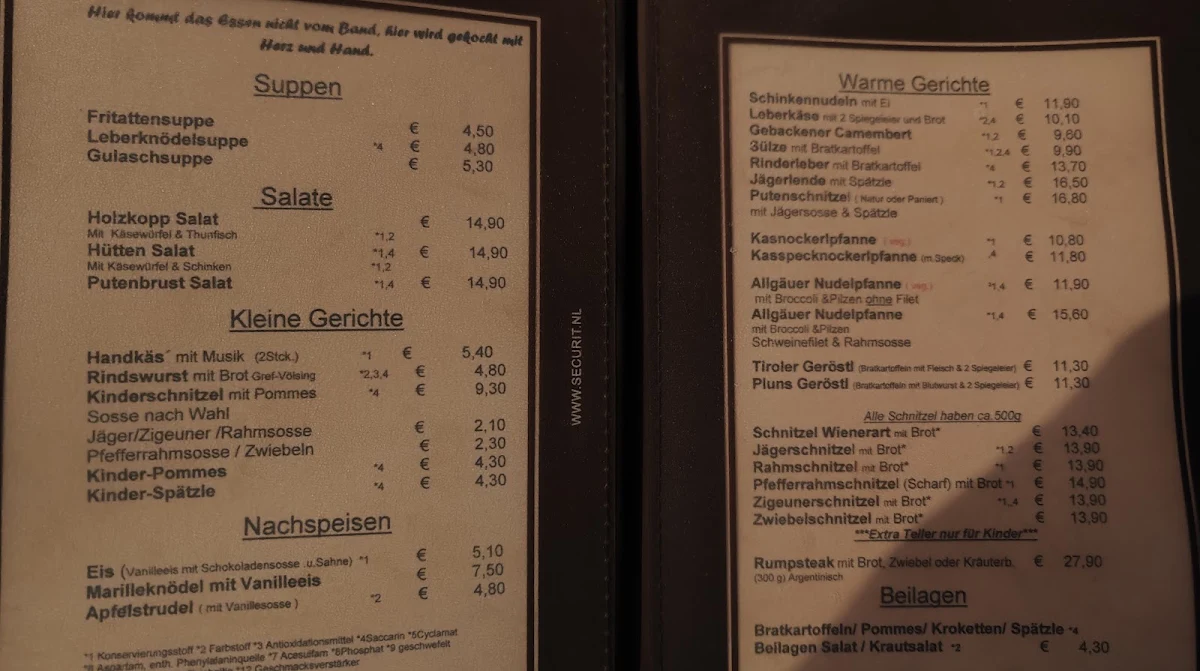 Speisekarte photo 2