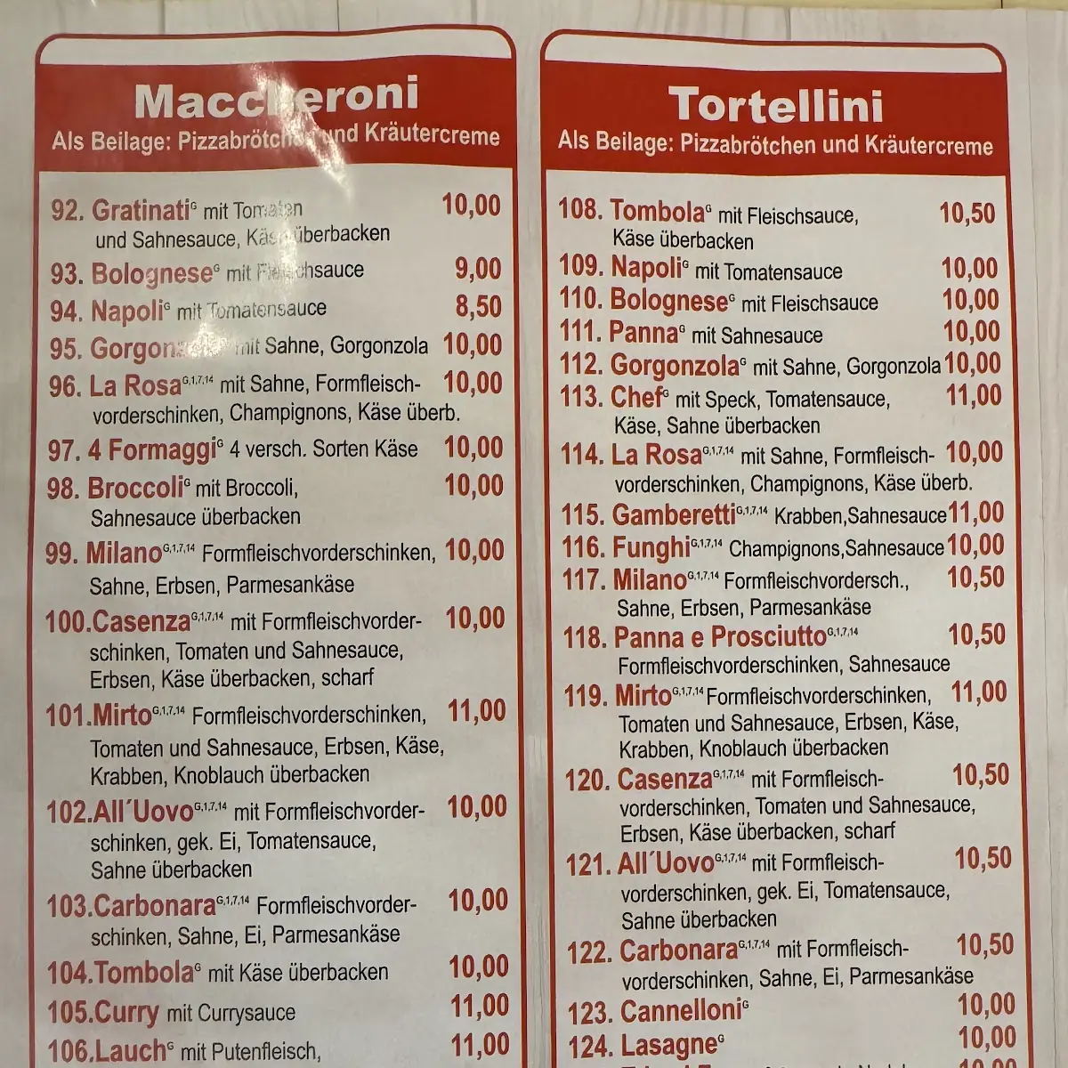 Speisekarte photo 2