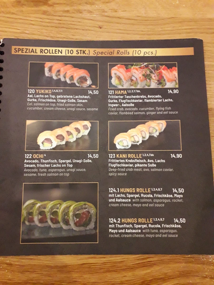 Speisekarte, Sushi Bar & Asian Cuisine