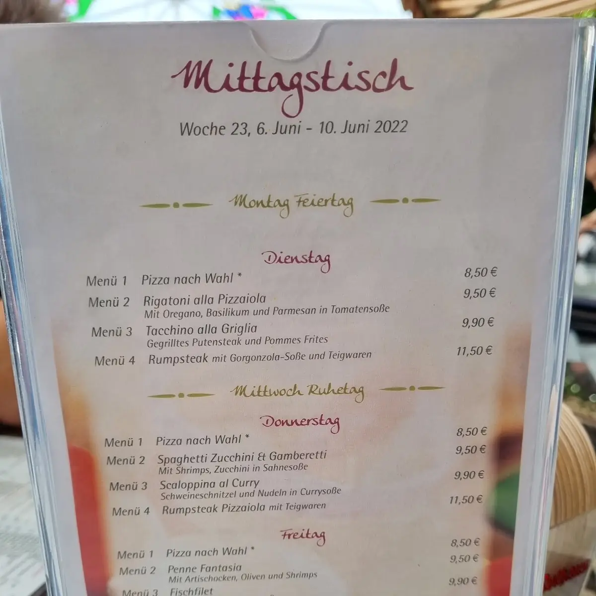 Speisekarte photo 2