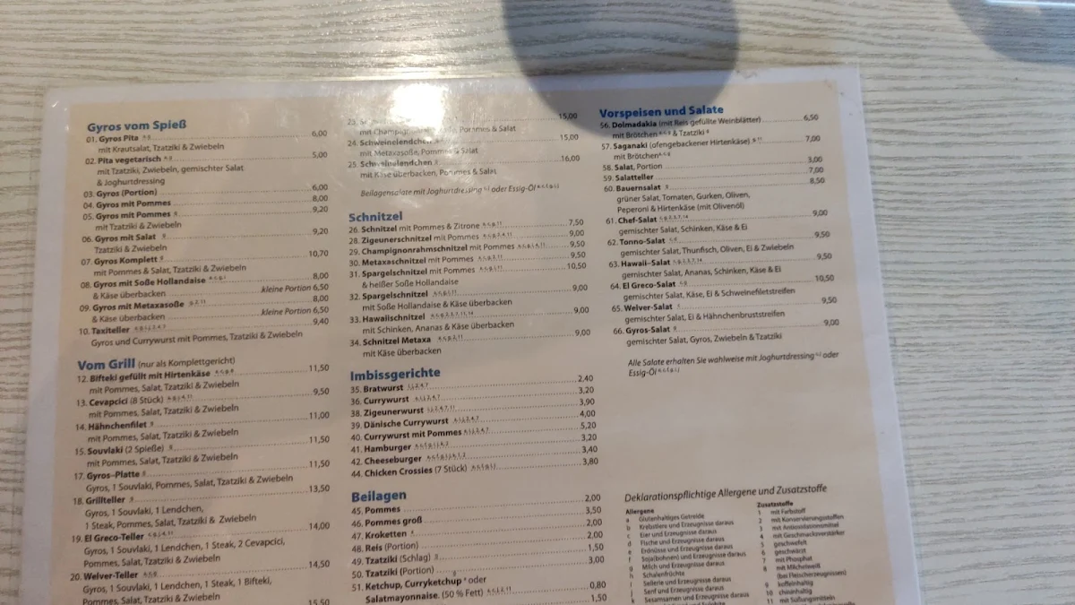 Speisekarte photo 1