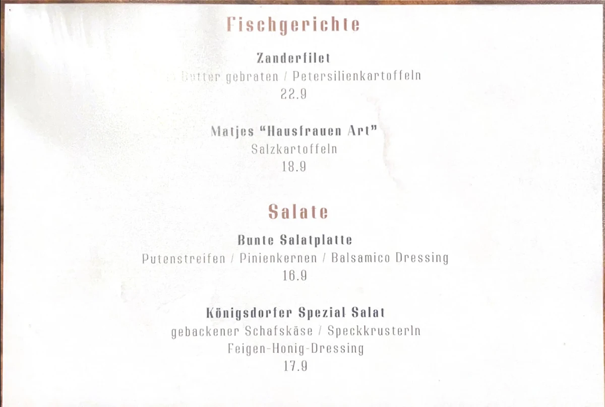 Speisekarte photo 2