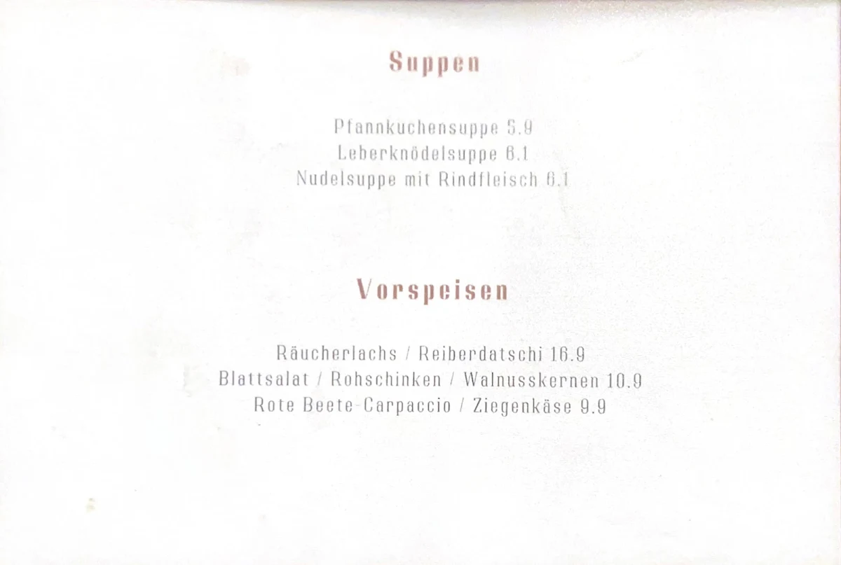 Speisekarte photo 5