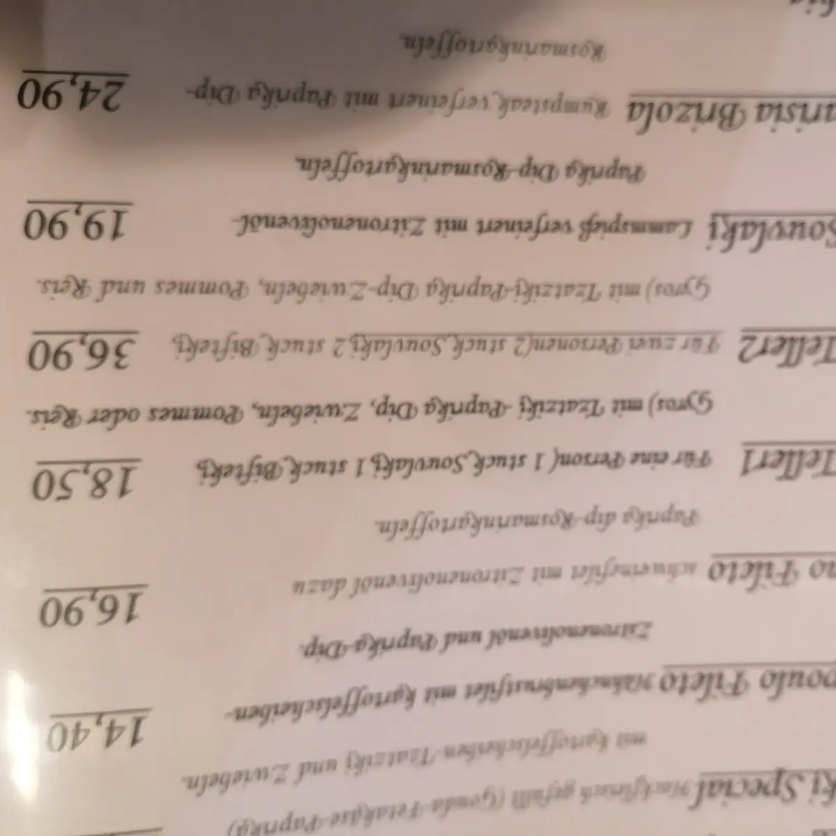 Speisekarte photo 4