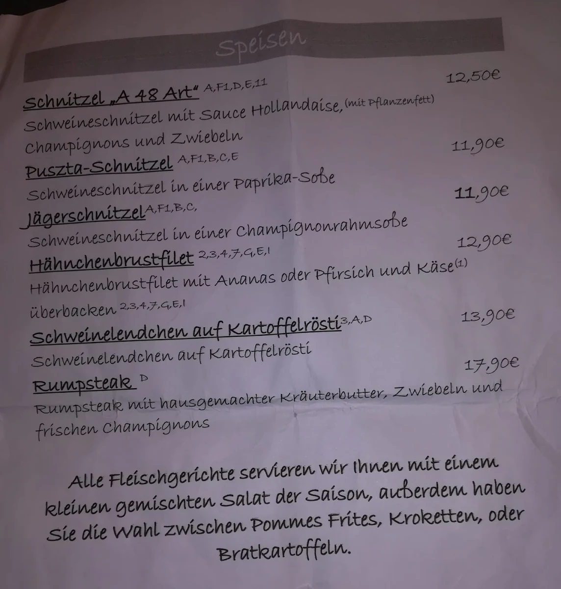 Speisekarte photo 2
