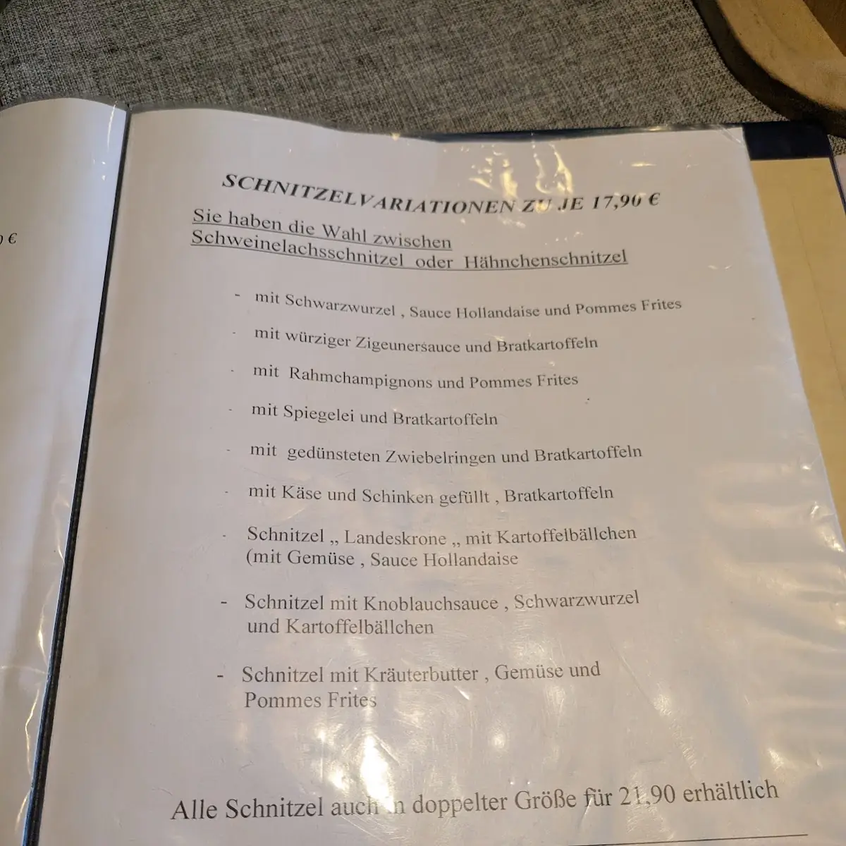 Speisekarte photo 1