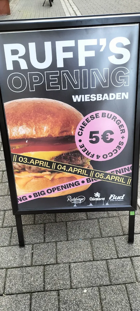 Speisekarte, Ruff's Burger - Wiesbaden